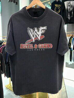 WWF Casino  Hotel Vintage  Black Tee